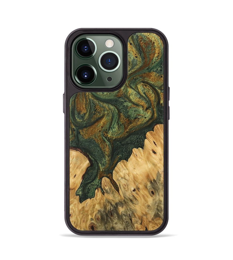 iPhone 13 Pro Wood Phone Case - Shelva (Green, 746491)