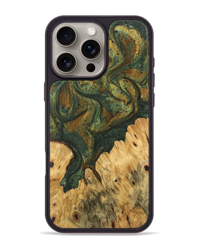 iPhone 16 Pro Max Wood Phone Case - Shelva (Green, 746491)