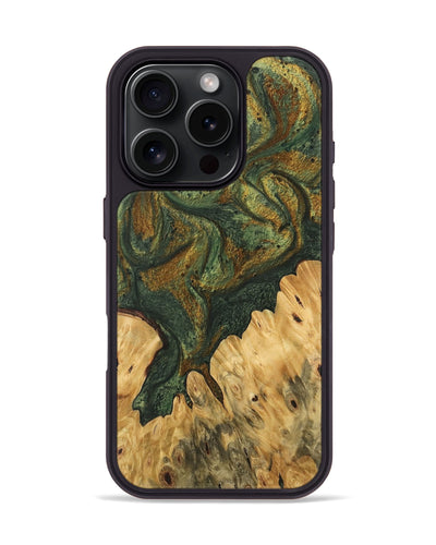 iPhone 16 Pro Wood Phone Case - Shelva (Green, 746491)