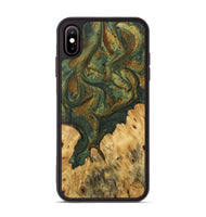 iPhone Xs Max Wood Phone Case - Shelva (Green, 746491)