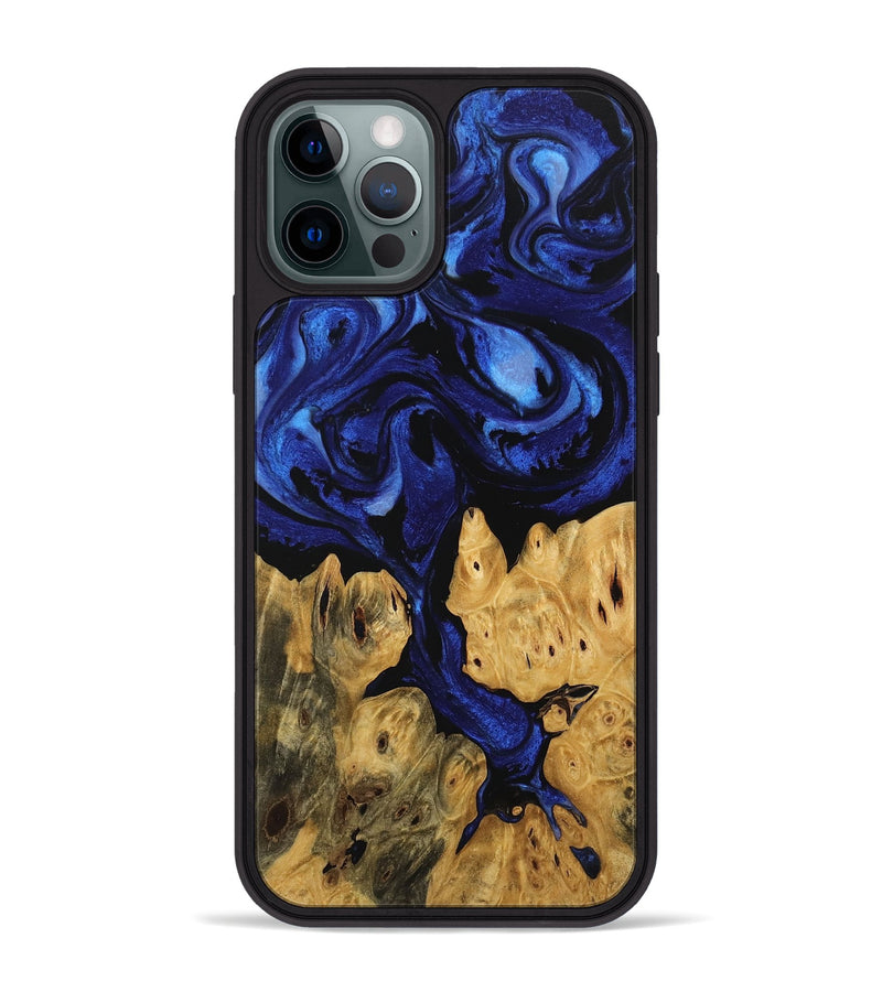 iPhone 12 Pro Max Wood Phone Case - Jaclyn (Blue, 746505)