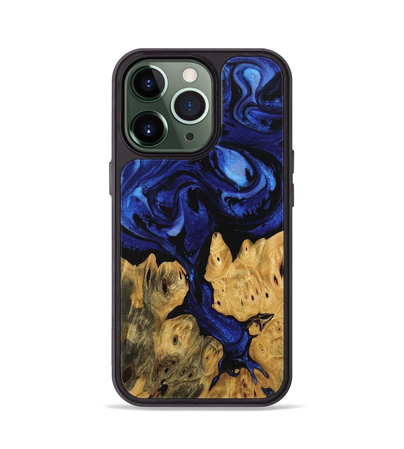 iPhone 13 Pro Wood Phone Case - Jaclyn (Blue, 746505)