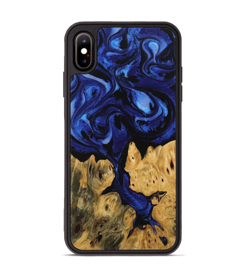 iPhone Xs Max Wood Phone Case - Jaclyn (Blue, 746505)