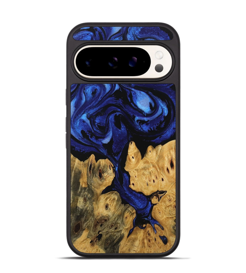 Pixel 9 Pro Wood Phone Case - Jaclyn (Blue, 746505)