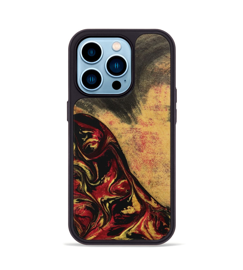 iPhone 14 Pro Wood Phone Case - Hans (Red, 746507)