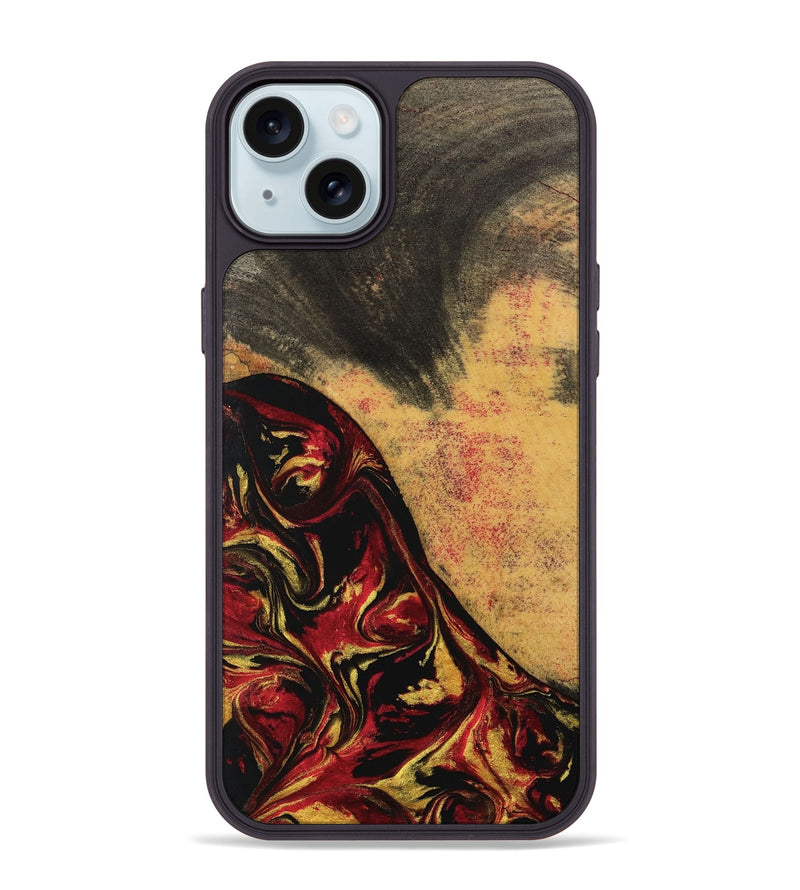 iPhone 15 Plus Wood Phone Case - Hans (Red, 746507)