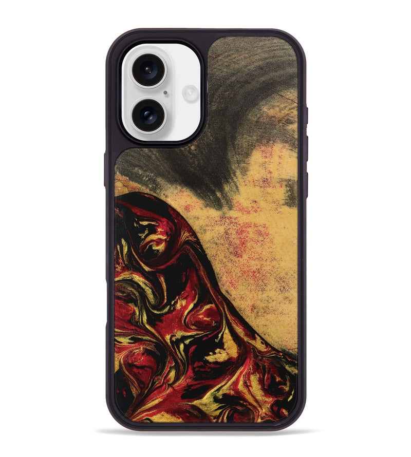 iPhone 16 Plus Wood Phone Case - Hans (Red, 746507)