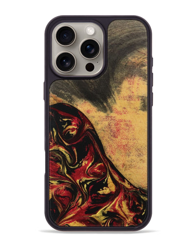 iPhone 16 Pro Max Wood Phone Case - Hans (Red, 746507)