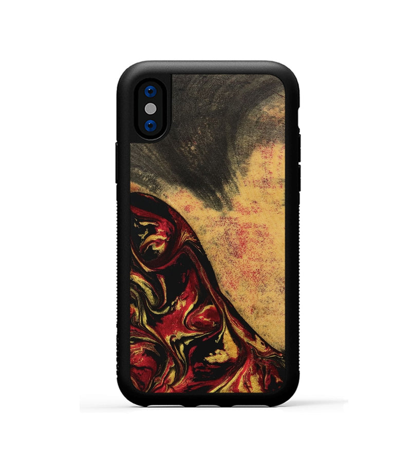 iPhone Xs Wood Phone Case - Hans (Red, 746507)