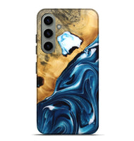 Galaxy S24 Plus Wood Live Edge Phone Case - Alpha (Blue, 746530)