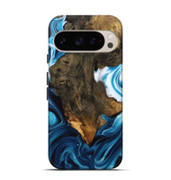 Pixel 9 Wood Live Edge Phone Case - Khalani (Blue, 746533)