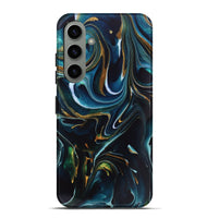 Galaxy S24 Plus ResinArt Live Edge Phone Case - Toby (Teal & Gold, 746534)