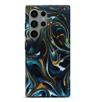 Galaxy S24 Ultra ResinArt Live Edge Phone Case - Madisyn (Teal & Gold, 746535)