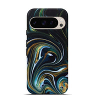 Pixel 9 ResinArt Live Edge Phone Case - Starr (Teal & Gold, 746537)