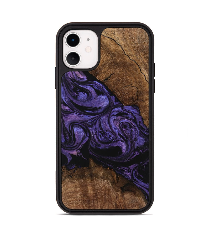 iPhone 11 Wood Phone Case - Pink (Purple, 746538)