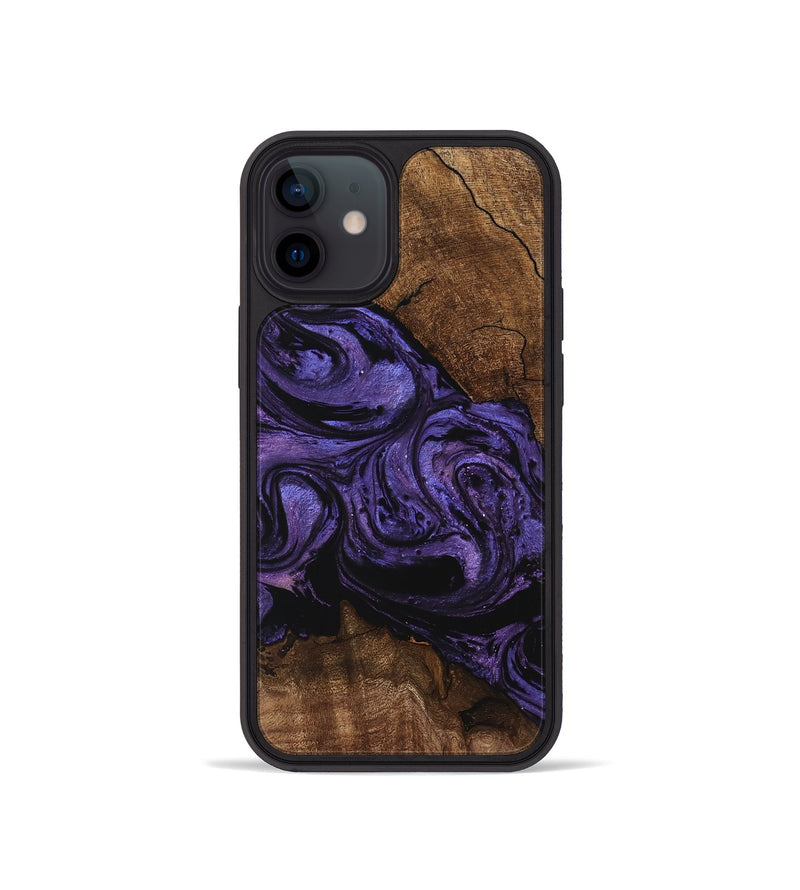 iPhone 12 mini Wood Phone Case - Pink (Purple, 746538)