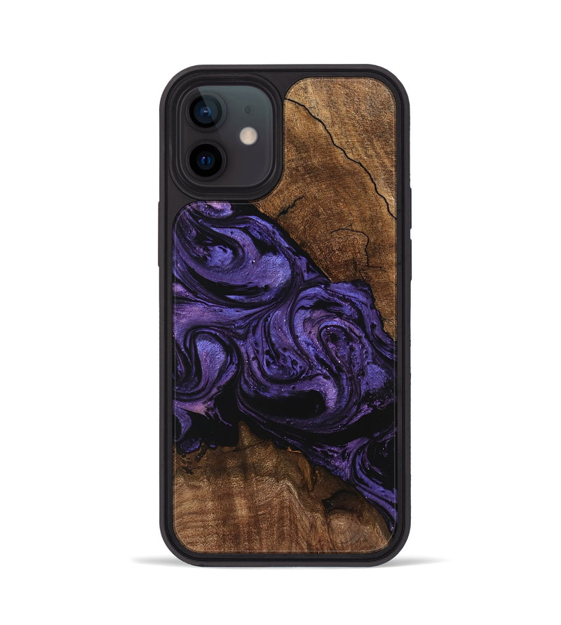 iPhone 12 Wood Phone Case - Pink (Purple, 746538)