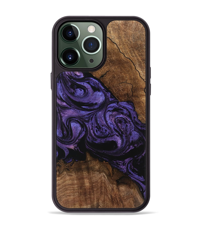 iPhone 13 Pro Max Wood Phone Case - Pink (Purple, 746538)