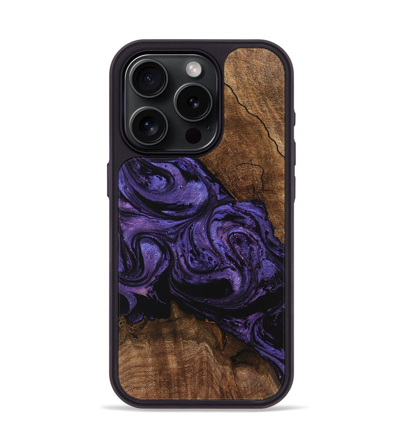 iPhone 15 Pro Wood Phone Case - Pink (Purple, 746538)