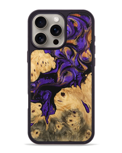 iPhone 16 Pro Max Wood Phone Case - Izaiah (Purple, 746539)