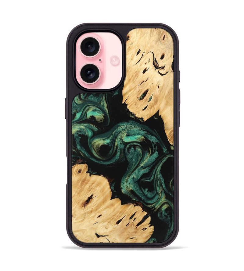 iPhone 16 Wood Phone Case - Elowyn (Green, 746542)