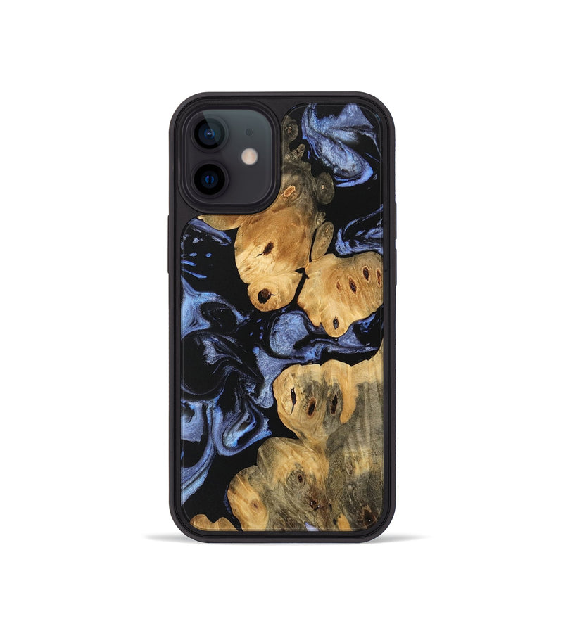 iPhone 12 mini Wood Phone Case - Caryn (Blue, 746543)