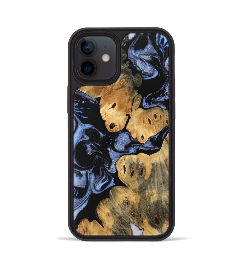 iPhone 12 Wood Phone Case - Caryn (Blue, 746543)