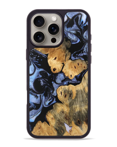 iPhone 16 Pro Max Wood Phone Case - Caryn (Blue, 746543)