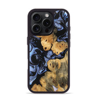 iPhone 16 Pro Wood Phone Case - Caryn (Blue, 746543)