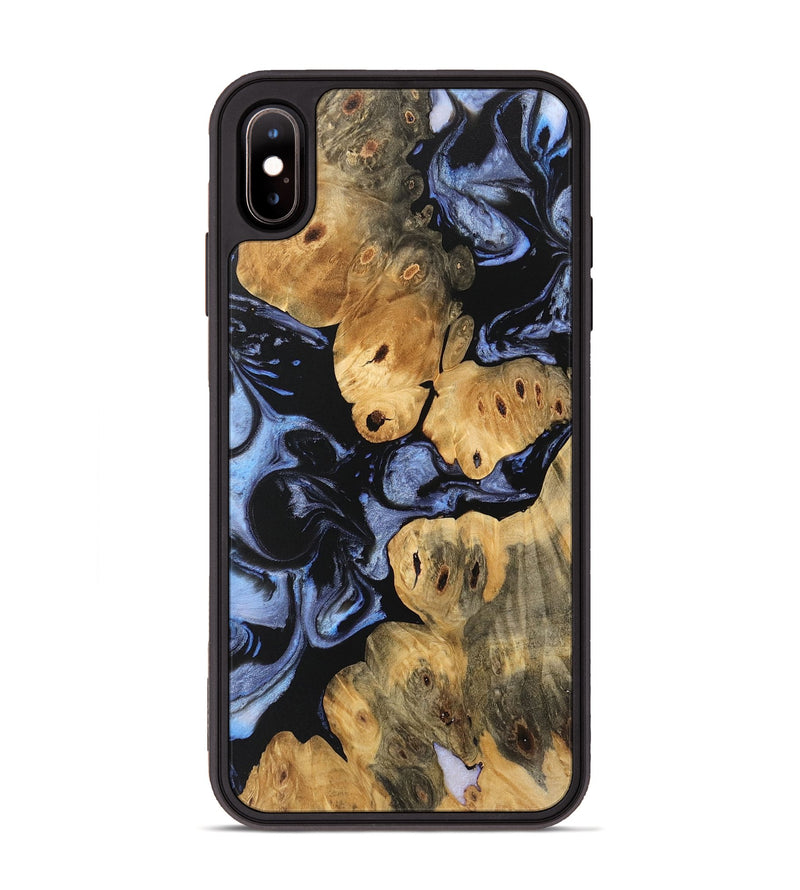 iPhone Xs Max Wood Phone Case - Caryn (Blue, 746543)