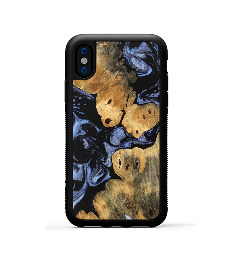 iPhone Xs Wood Phone Case - Caryn (Blue, 746543)