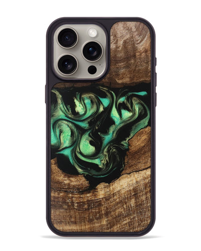 iPhone 15 Pro Max Wood Phone Case - Guss (Green, 746544)