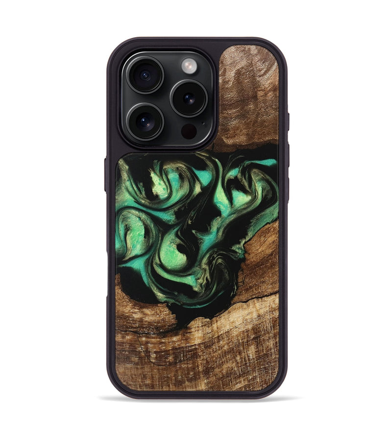 iPhone 16 Pro Wood Phone Case - Guss (Green, 746544)