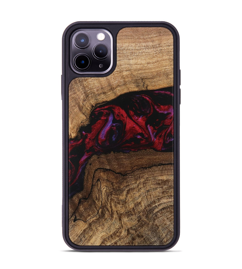 iPhone 11 Pro Max Wood Phone Case - Marlena (Red, 746545)