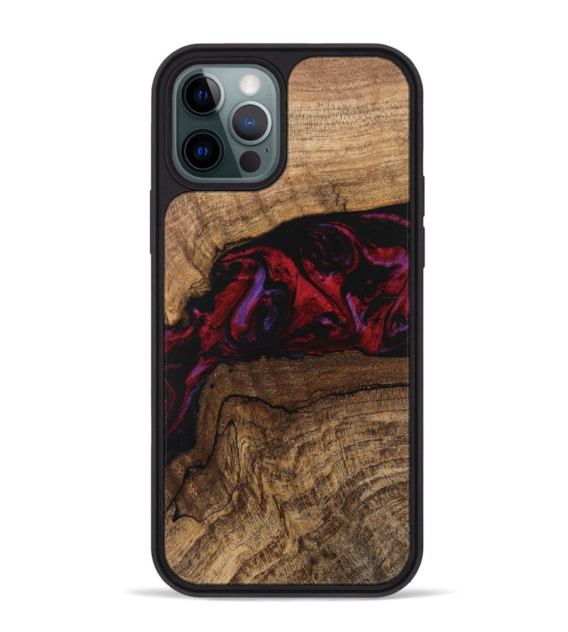 iPhone 12 Pro Max Wood Phone Case - Marlena (Red, 746545)