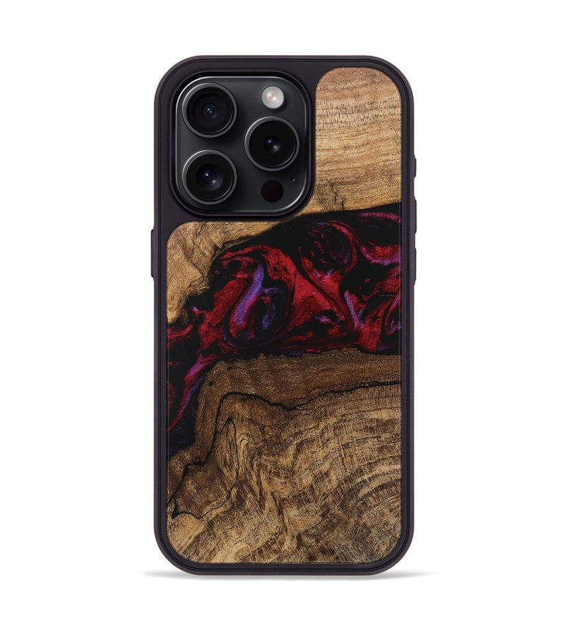 iPhone 15 Pro Wood Phone Case - Marlena (Red, 746545)