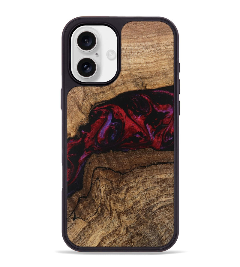 iPhone 16 Plus Wood Phone Case - Marlena (Red, 746545)