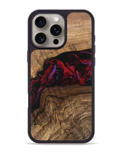 iPhone 16 Pro Max Wood Phone Case - Marlena (Red, 746545)