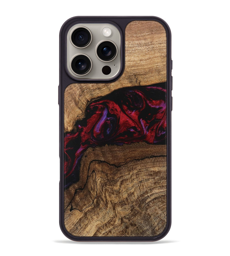 iPhone 16 Pro Max Wood Phone Case - Marlena (Red, 746545)