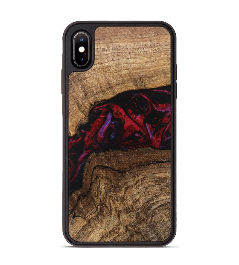 iPhone Xs Max Wood Phone Case - Marlena (Red, 746545)