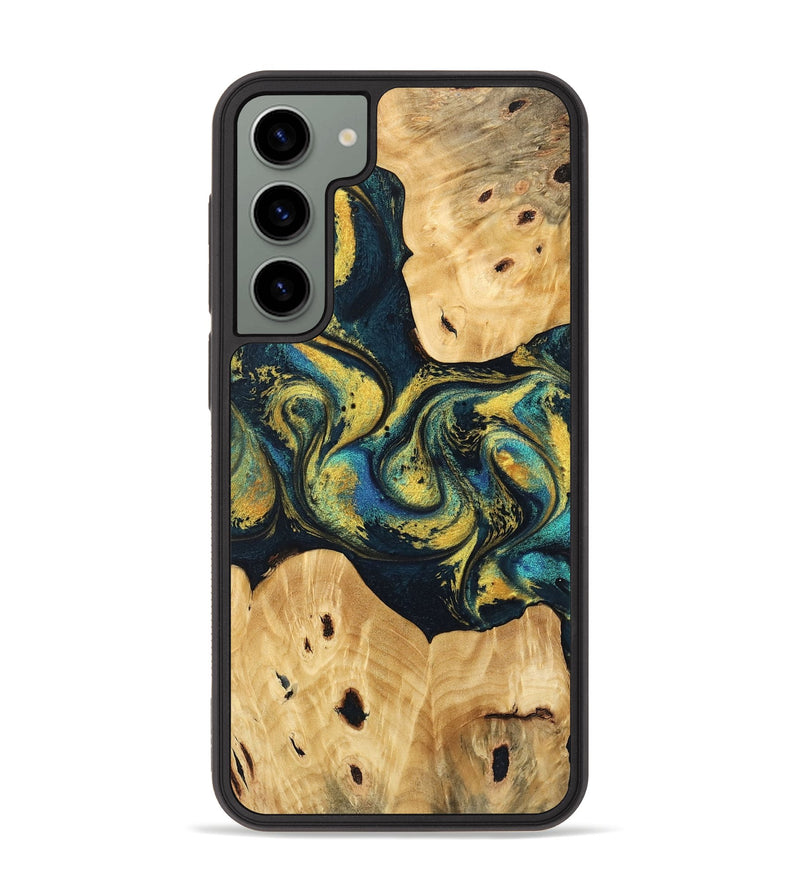 Galaxy S23 Plus Wood Phone Case - Jorden (Teal & Gold, 746546)