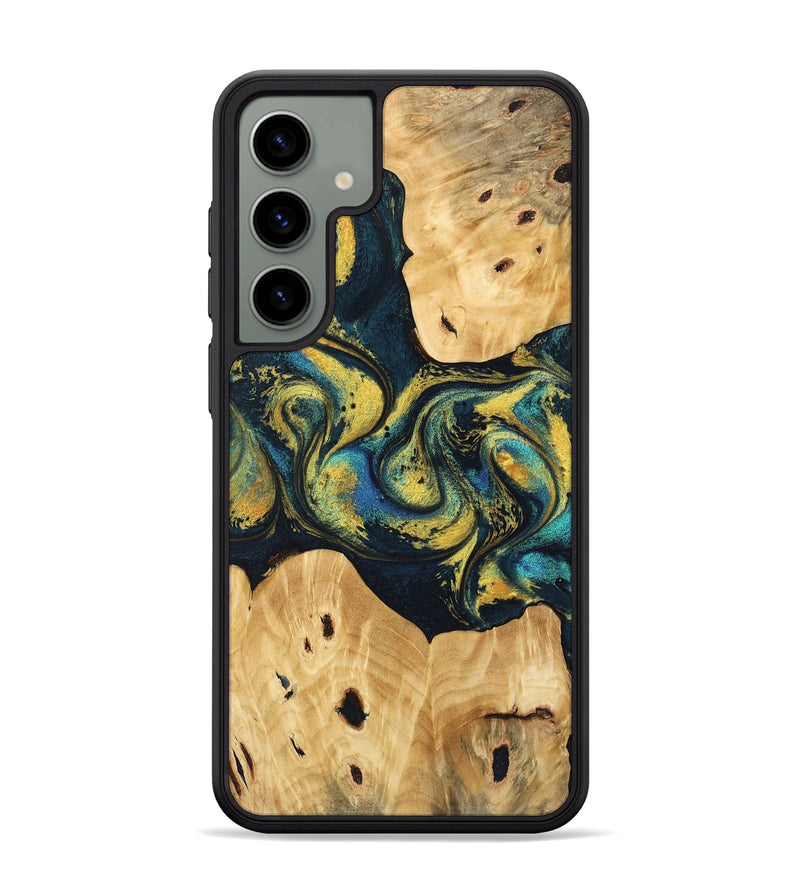 Galaxy S24 Plus Wood Phone Case - Jorden (Teal & Gold, 746546)