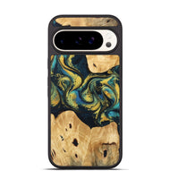 Pixel 9 Wood Phone Case - Jorden (Teal & Gold, 746546)