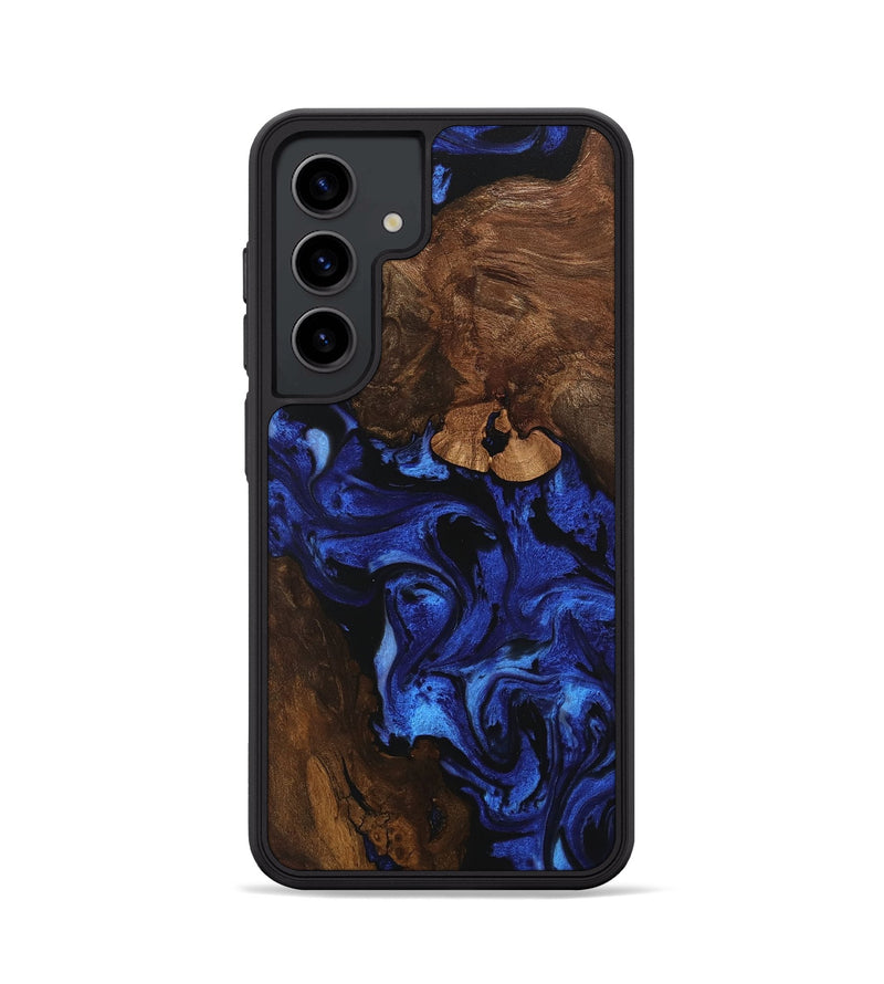 Galaxy S24 Wood Phone Case - Maira (Blue, 746547)