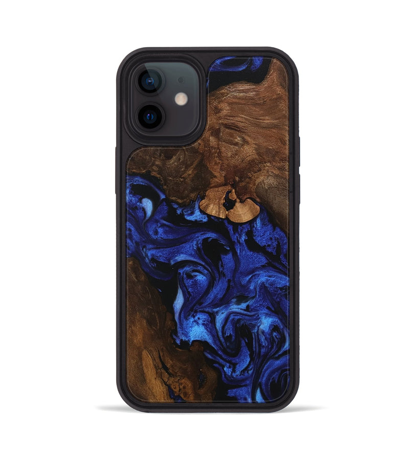 iPhone 12 Wood Phone Case - Maira (Blue, 746547)