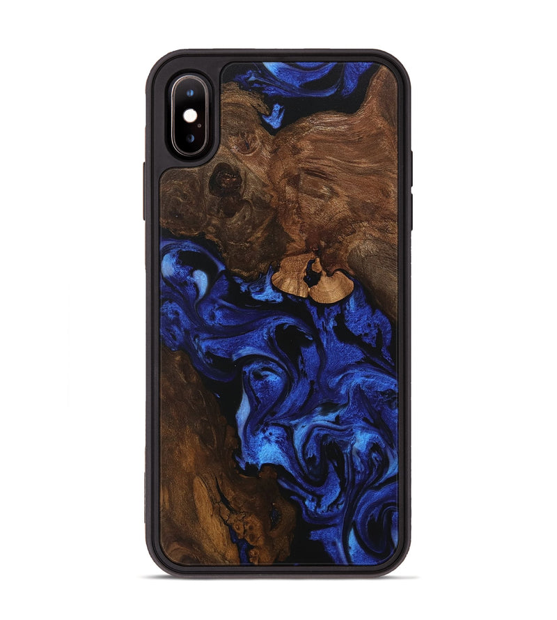 iPhone Xs Max Wood Phone Case - Maira (Blue, 746547)