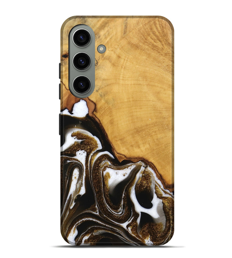 Galaxy S24 Plus Wood Live Edge Phone Case - Skylar (Black & White, 746574)