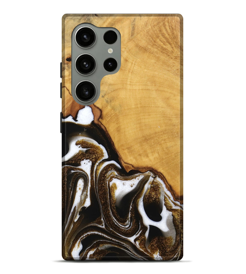 Galaxy S24 Ultra Wood Live Edge Phone Case - Skylar (Black & White, 746574)