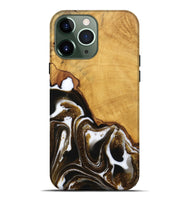 iPhone 13 Pro Max Wood Live Edge Phone Case - Skylar (Black & White, 746574)