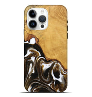 iPhone 15 Pro Max Wood Live Edge Phone Case - Skylar (Black & White, 746574)